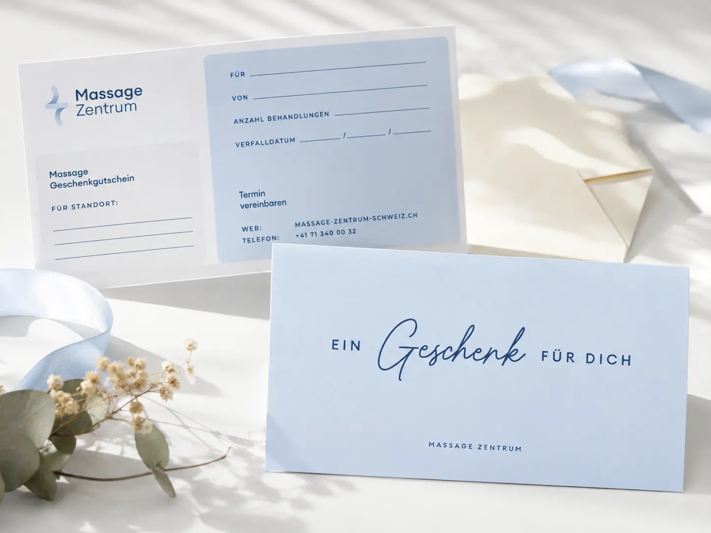 Massage-Gutschein für eine Behandlung im Massage Zentrum Lenzburg